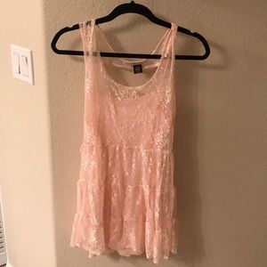 Pink lace dress